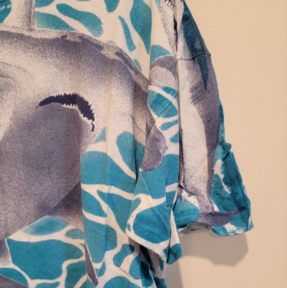 Hammerhead shark allover print t shirt 90s - Picture 7 of 8